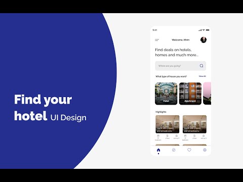 Daily UI Challenge | Day-4 | Hotel Booking App| Figma UI Design