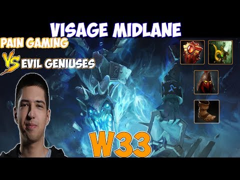 W33 - Visage Midlane Pain Gaming vs Evil Geniuses Game 1 | ESL One Hamburg 2018