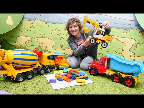 Spielspaß mit Nicole - Die Baufahrzeuge bei der Arbeit - Tolle Spielzeugautos