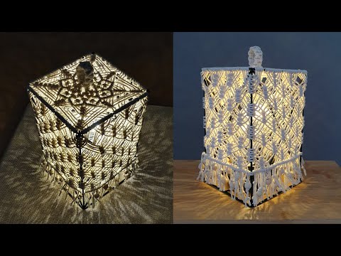 DIY Macrame Leaf Plant Hanger Lantern