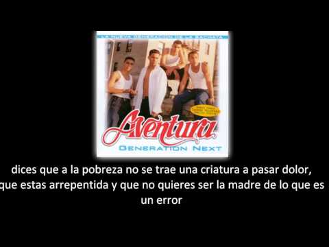 Aventura - No lo perdona Dios (lyric -  letra)