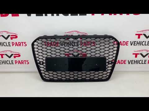 Fits Audi A5 S5 2012-2016 Front Main Grille Sport Honeycomb Gloss Black Badgeless video