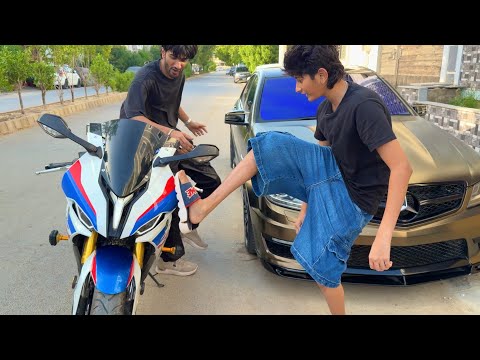 BMW BIKER CHALLENGED MY MERCEDES FOR DRAG RACE!