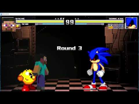 M.U.G.E.N - Steve and Pac-Man vs. Team Sonic