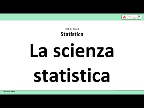 Statistica facile - 01 - La scienza statistica