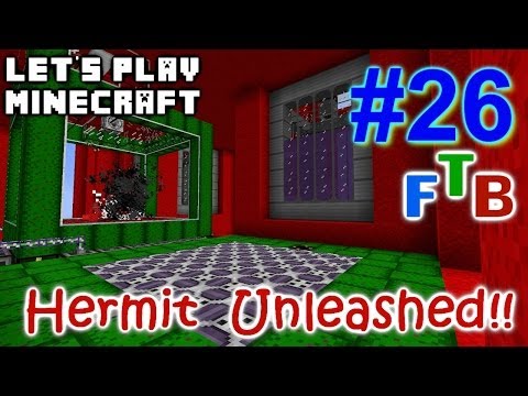 Minecraft FTB Hermitcraft Unleashed Ep. 26 - Factorization Router & Sl1pg8rs Meat Shower !!!