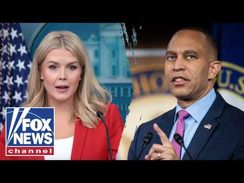 ‘STOP CALLING ME NAMES’: Leavitt fires back at Jeffries