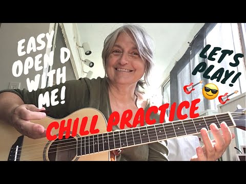 Long Nails and Guitar Series- Let’s Practice Together! Just 1 Finger, Open D- EASY START BEGINNERS