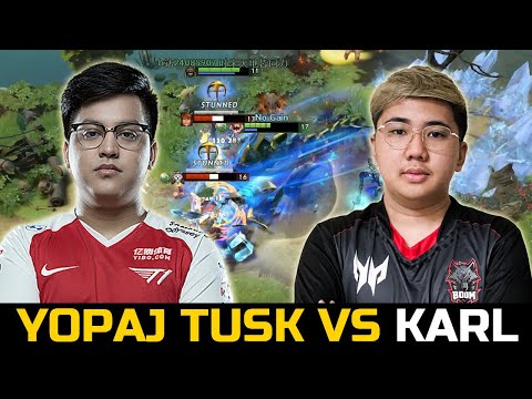 YOPAJ VS KARL MID BATTLE - TUSK MID VS PRIMAL BEAST DOTA 2
