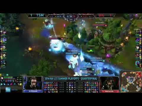 TSM Wildturtle Tristana VS Dignitas Imaqtpie Lucian Game 3 Highlights   2014 NA LCS Summer HQ