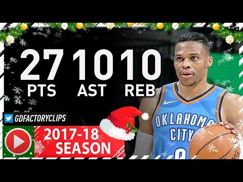 Russell Westbrook Triple-Double Full Highlights vs Jazz (2017.12.23) - 27 Pts, 10 Ast, 10 Reb