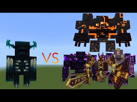 Warden vs L Ender Cataclysm Bosses - Minecraft Mob Battle