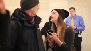 Here&#39;s What Happened When a Woman Tried to Kiss Total Strangers