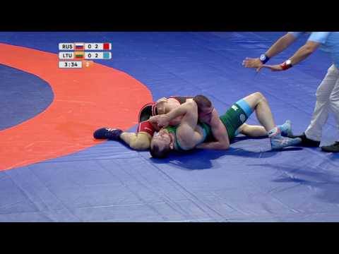 2017 07 22 WRESTLING GRECO 75 KG SEMI FINALS RUSSIA   LITHUANIA DEAFLYMPICS2017