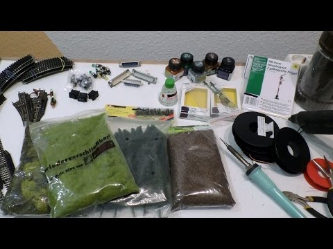 Modellbahn Spur N / 1:160 - Werkzeug und Material zum Aufbau einer Modelleisenbahn - Info Film