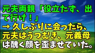 【スカッとひろゆき】元夫両親「役立たず、出て行け！」 → 久しぶりに会ったら、元夫はうつむき、元義母は醜く顔を歪ませていた。