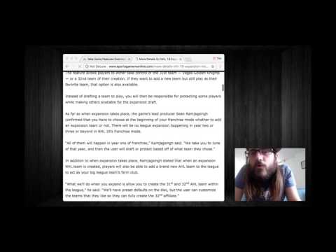NHL 18 Preview 3 Expansion Mode
