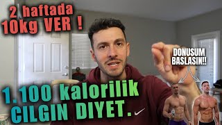 BU CILGIN DIYETLE 2 HAFTADA 10 KG VER | 1.100 kalorilik Diyetim😱 (Proje Estetik)