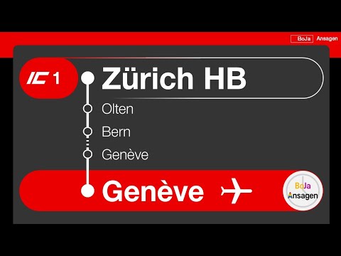 SBB Ansagen | IC1 Zürich HB - Genève-Aéroport | Bauarbeiten | BoJa Ansagen