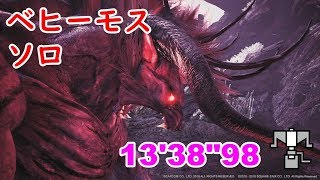 【MHW】ベヒーモス　13'38"98　ソロ【ヘビィボウガン】