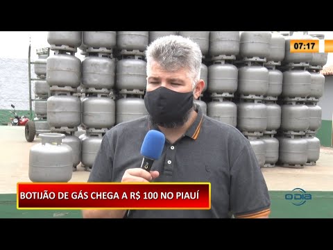 Botijão de gás chega a R$ 100,00 no Piauí 16 02 2021