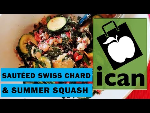 ICAN Recipe - Sautéed Swiss Chard and Summer Squash