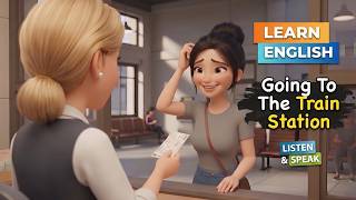 Learn English Conversation - Taking the Train Metro Express to Central City ... Listen Speak Academy