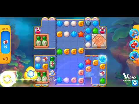 Fishdom. 8470 level no boosters and diamonds. 16 moves