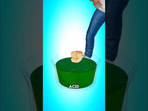 If you put TEETH in STOMACH acid😲!#shorts