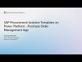 Purchase Orders Management App | SAP Procurement Solution Templates on Power Platform