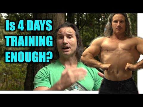 Part of a video titled IS 4 DAYS PER WEEK ENOUGH to Build MUSCLE? - YouTube