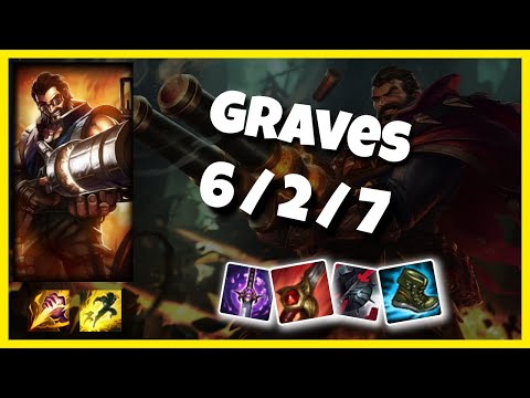 KOREAN Challenger Graves JUNGLE (6/2/7) vs LILLIA Gameplay Replay - Patch 10.18