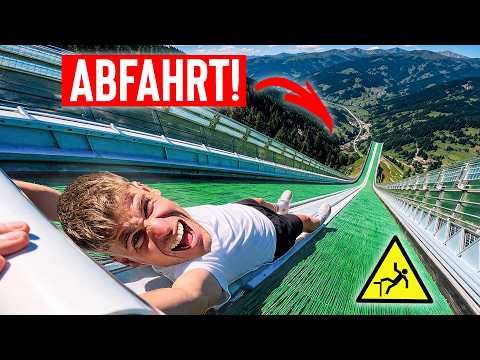 ABFAHRT auf gigantischer SKISPRUNG-SCHANZE geht schief..💀| Wir klettern in antikes GEFÄNGNIS!