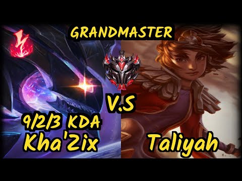 LDLC Djoko (KHA'ZIX) vs TALIYAH - 9/2/3 KDA JUNGLE GAMEPLAY - EUW Ranked GRANDMASTER