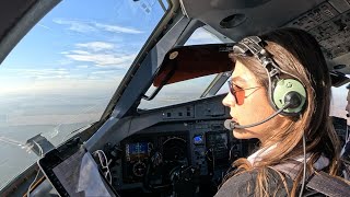 Beautiful Female Pilots In Cockpit | Airplane Take Off | Pilot View