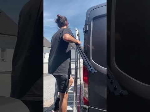 Front Runner Roof Rack Installation! | DIY Camper Van Conversion 🚐 #vanlife #vanconversion #shorts