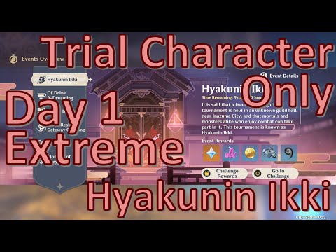 Walkthrough Day 1 Trial Characters Only + Extreme Score 2868 - Hyakunin Ikki -