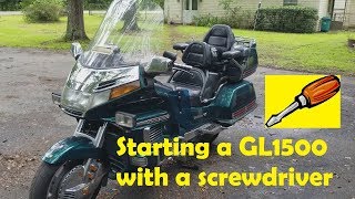 How to start a GL1500 with a screwdriver