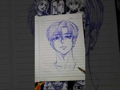 Drawing Anime boy #shorts #art #drawing #mpace10