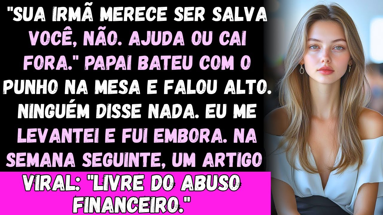 My parents came up to me and said, 'Your sister deserves to be saved, you don't.' Then they...