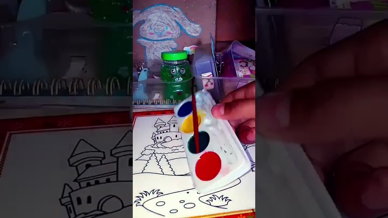 Unboxing mainan lukis lukisan check 🦄#jurnal #slime #stiker #packing #kucing #whatmock #cute