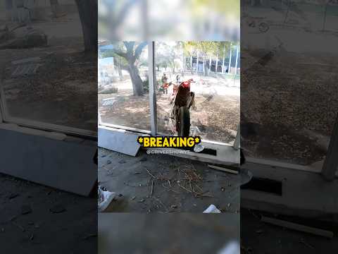 Biker Breaks Window With Bike !😱