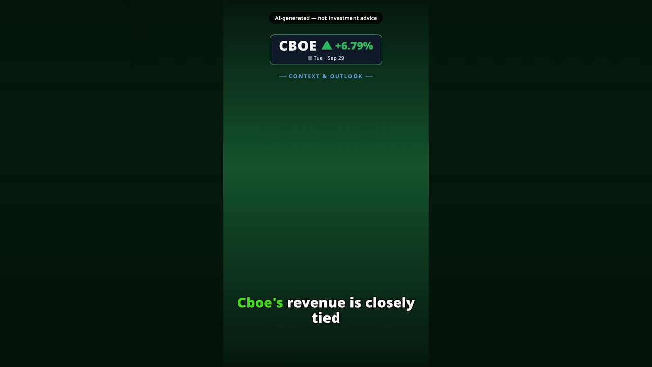 Why Is Cboe Global Markets Stock Jumping Today? CBOE +6.79% (Sep 29)