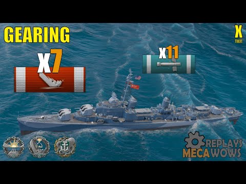 Gearing 7 Kills & 159k Damage | World of Warships Gameplay