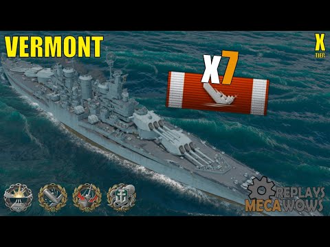 Vermont 7 Kills & 252k Damage | World of Warships Gameplay