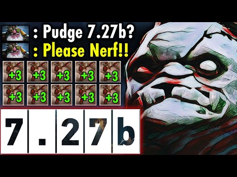 POWER OF 7.27b PUDGE!! INSANE +3STR Flesh Heap 7200HP EPIC GAME | Genius Pudge