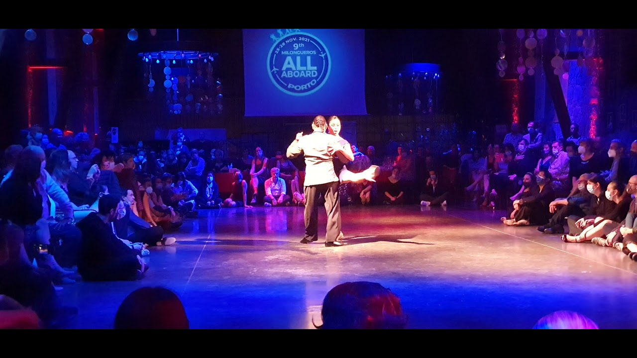 Roque Castellano e Giselle Atica no 9° Milongueros All Aboard, em 26/11/21