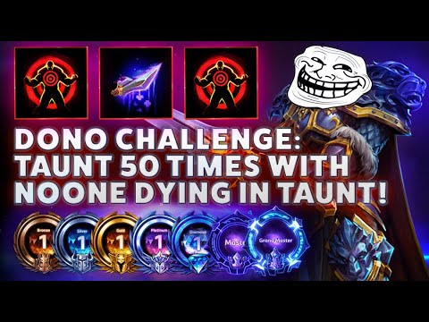 Varian Taunt - Dono Challenge: TAUNT 50 TIMES WITH NOONE DYING IN TAUNT! - Bronze 2 Grandmaster S1 2