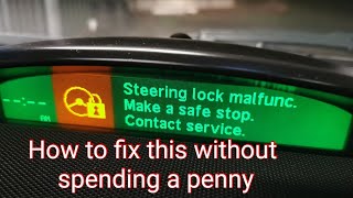 how to steel your own saab, steering lock malfunction bypass