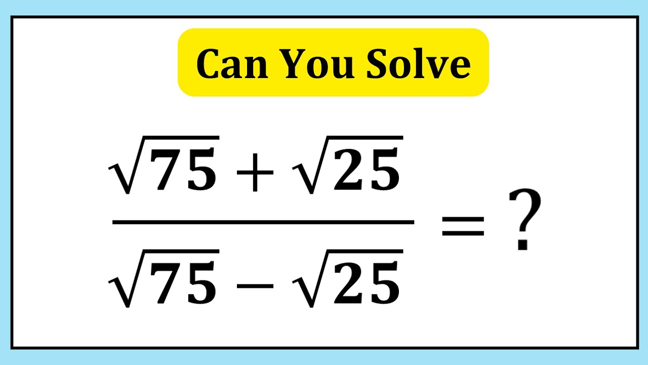 Nice Square Root Rational Math Simplification | How to Solve !!!!